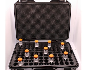 XL Peptide Vial Storage Case – Rugged 144× 3ml / 40× 10ml Box – PepChill