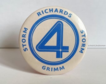Fantastic Four Inspired Large 58mm Button Badge | MCU Pin | Fantastic Four: First Steps Inspired | Marvel Merch | Superhero Badge | Handmade