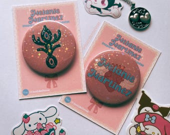 Melanie Martinez Hades Inspired Large 58mm Holographic Button Badges | Sparkly Pin | Crybaby inspired merch | Music Gifts | Cutecore badges