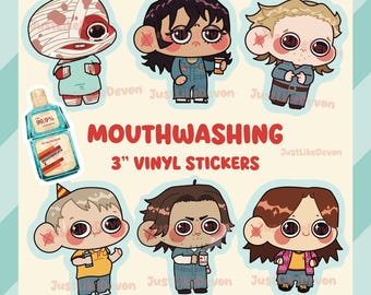 MouthWashing Inspired 3” Hand-Cut Vinyl Stickers