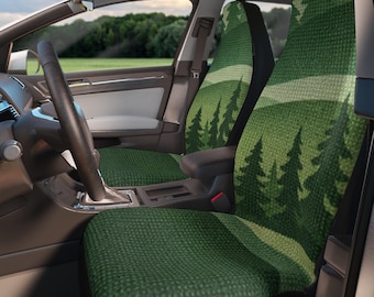 Forest Whisper Texture Fabric Pattern Car Seat Covers