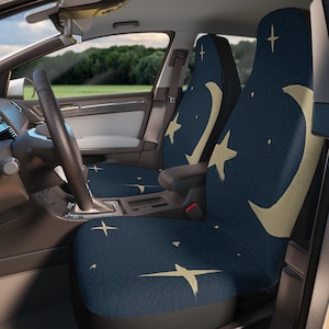 Celestial Car Seat Covers | Starry Night Decor, Unique Astronomy Gifts, Boho Cosmic Car Accessories, Moon & Space Theme Decor