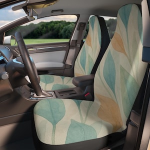 Boho Car Seat Covers - Floral Vehicle Interior Decor, Unique Auto Accessories & Stylish Gifts for Car Enthusiasts, Perfect for Road Trips