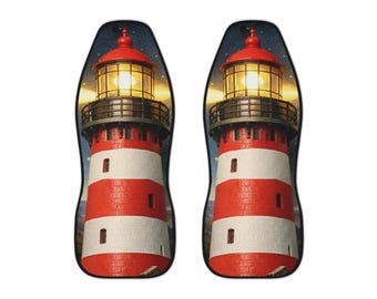 4D Lighthouse Focus Dimensional Maritime Sculpture Car Seat Covers