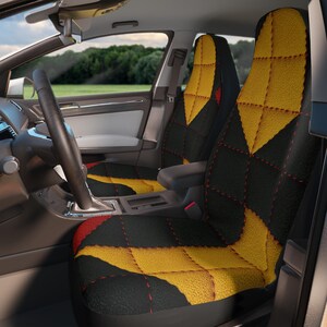 Fundas elegantes para asientos de coche, accesorios modernos, protección duradera para el vehículo, regalo único para los amantes de los coches, perfectas para viajes por carretera.