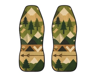 Forest Geometry Edition  Sustainable Nature-Inspired Fabric Collection Car Seat Covers