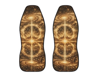 Cosmic Gateway Vintage Car Seat Cover Retro Celestial Portal Design