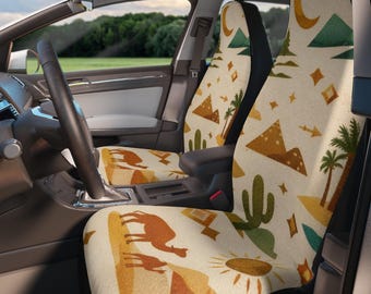 Diseños modernos de paisajes desérticos geométricos del desierto para fundas de asientos de coche