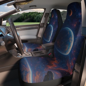 Cosmic Car Seat Covers | Galaxy, Space and Universe-themed Accessories | Nebula and Starry Sky Designs for Astronomy Lovers