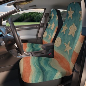 Patriotic Car Seat Covers, Americana Car Accessories, Unique Gift for Road Trips, Fourth of July Decorations, Car Interior Protection