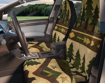 Forest Geometry Edition Sustainable Nature-Inspired Fabric Collection Car Seat Covers
