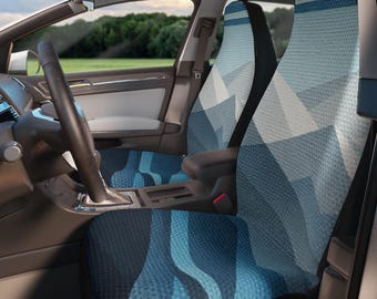 Mountain Air Geometry Natural Landscape Design Car Seat Covers
