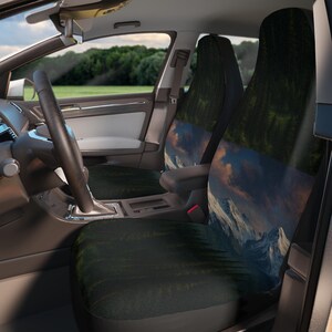 Nature-Inspired Car Seat Covers, Scenic Seat Protection, Car Accessories for Travel, Road Trip Decor, Gifts for Outdoor Lovers