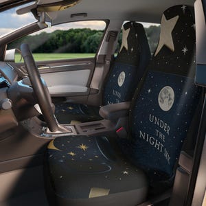 Celestial Car Seat Covers - Night Sky Design, Cozy Galaxy Decor, Unique Astronomy Gifts, Travel Decor & Starry Sky Accessories