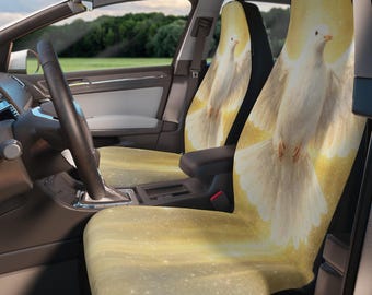 Funda para asiento de coche con diseño de paloma blanca de la Luz Divina
