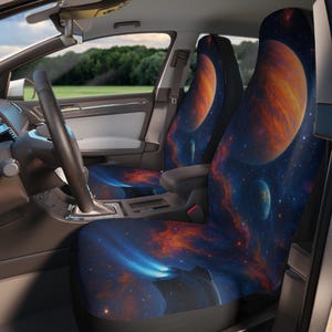 Galactic Car Seat Covers - Cosmic Design, Space Car Accessories, Auto Seat Covers for Star Lovers, Birthday Gift, Travel Comfort