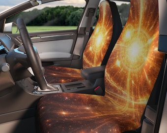 宇宙の光模様のカーシートカバー、放射エネルギーデザイン