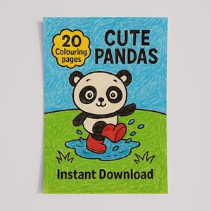 Panda Coloring Pages: Kids & Adults Activity Bundle (Digital Download, 20 Sheets)