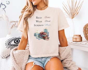 Witchy Book Lover T-Shirt: Dark Academia Comfort Colors Reading Tee