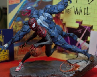 Miles Morales and Venom Diorama