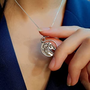 Sterling Silver Horse Pendant Necklace: Equestrian Jewelry