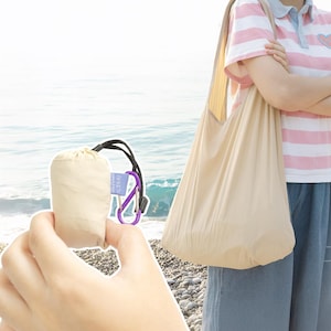 oldable 15D ultralight Nylon Shoulder Tote: Lightweight Packable Reusable Shopping Bag Outdoor travel bag