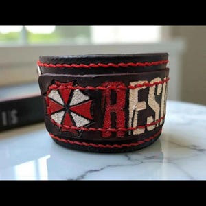 Resident Evil Inspired Leather Bracelet