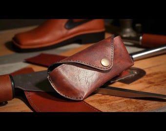 Full Grain Leather Sunglasses Case - Handmade Leather Glasses Case for Everyday Protection