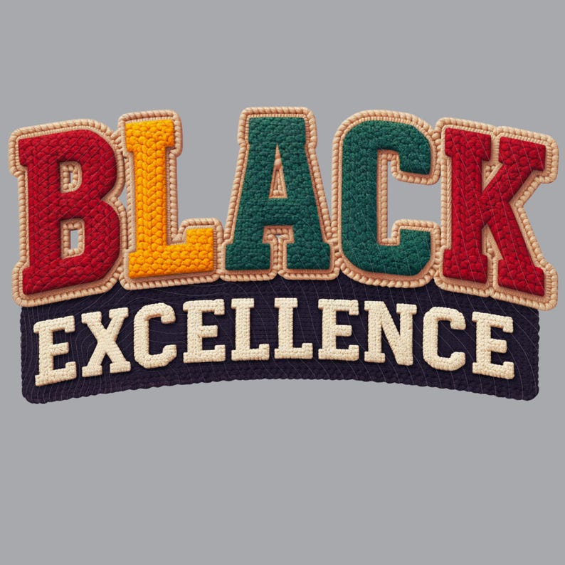 Black Excellence namaakgaren gehaakt png, cadeau zwarte geschiedenis maand, African American Pride hoodie, empowerment Black History png afbeelding 2