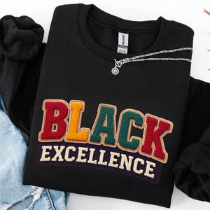 Black Excellence namaakgaren gehaakt png, cadeau zwarte geschiedenis maand, African American Pride hoodie, empowerment Black History png afbeelding 8