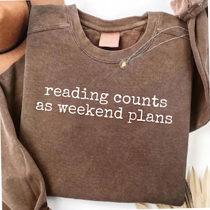 Reading Counts As Weekend Plans Digital Design PNG SVG File, Funny Sarcastic Tee, Relatable Humor Shirt, Bold Statement Gift, Trending Funny