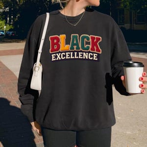 Black Excellence namaakgaren gehaakt png, cadeau zwarte geschiedenis maand, African American Pride hoodie, empowerment Black History png afbeelding 7