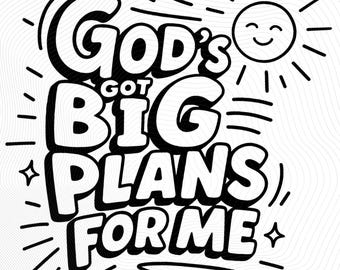 Dios tiene grandes planes para mí (PNG), diseño de niño y niña de la Biblia (PNG), versículo bíblico cristiano para niños pequeños (PNG), diseño de Jesús en la Biblia, frase motivadora