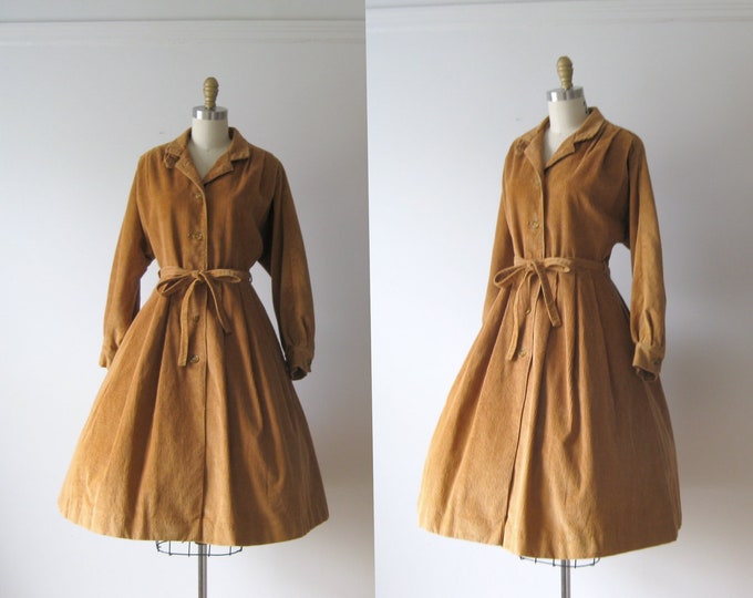 Vintage Coat Dress / Corduroy Coat Dress Etsy