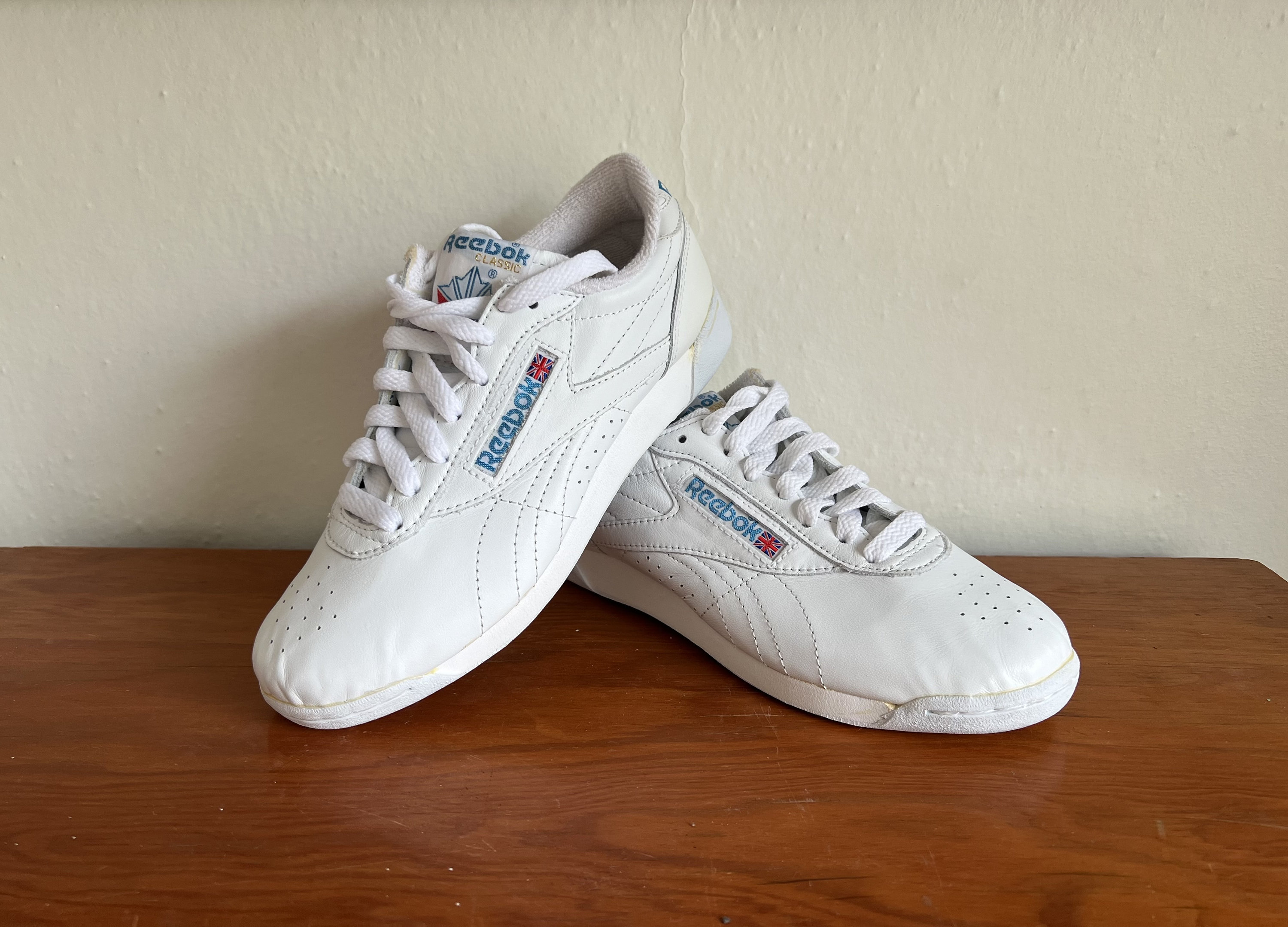 Vintage 1980's 1990's Head Express Tennis Court Shoes Sneakers White Mens  9-1/2