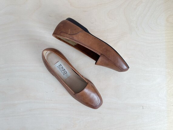 vintage brown leather loafers - image 4