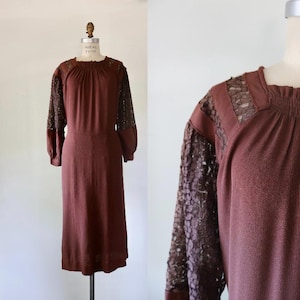 vintage 40s dress | Moelleux au Chocolat | 1940s dress