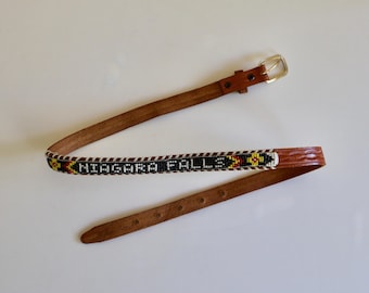 vintage Niagara Falls beaded souvenir belt
