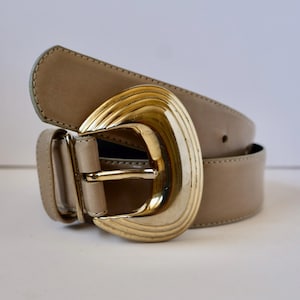 vintage 90s womens gold buckle belt