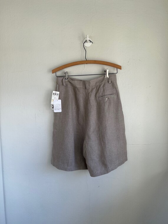 vintage 1990s linen shorts / 90s shorts - image 5