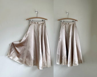 vintage 1950s silk satin skirt