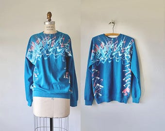 vintage 1990s paint splatter sweatshirt