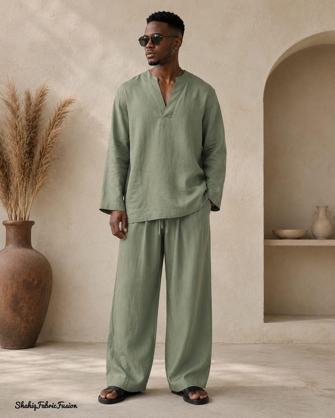 Linen Kaftan - Etsy