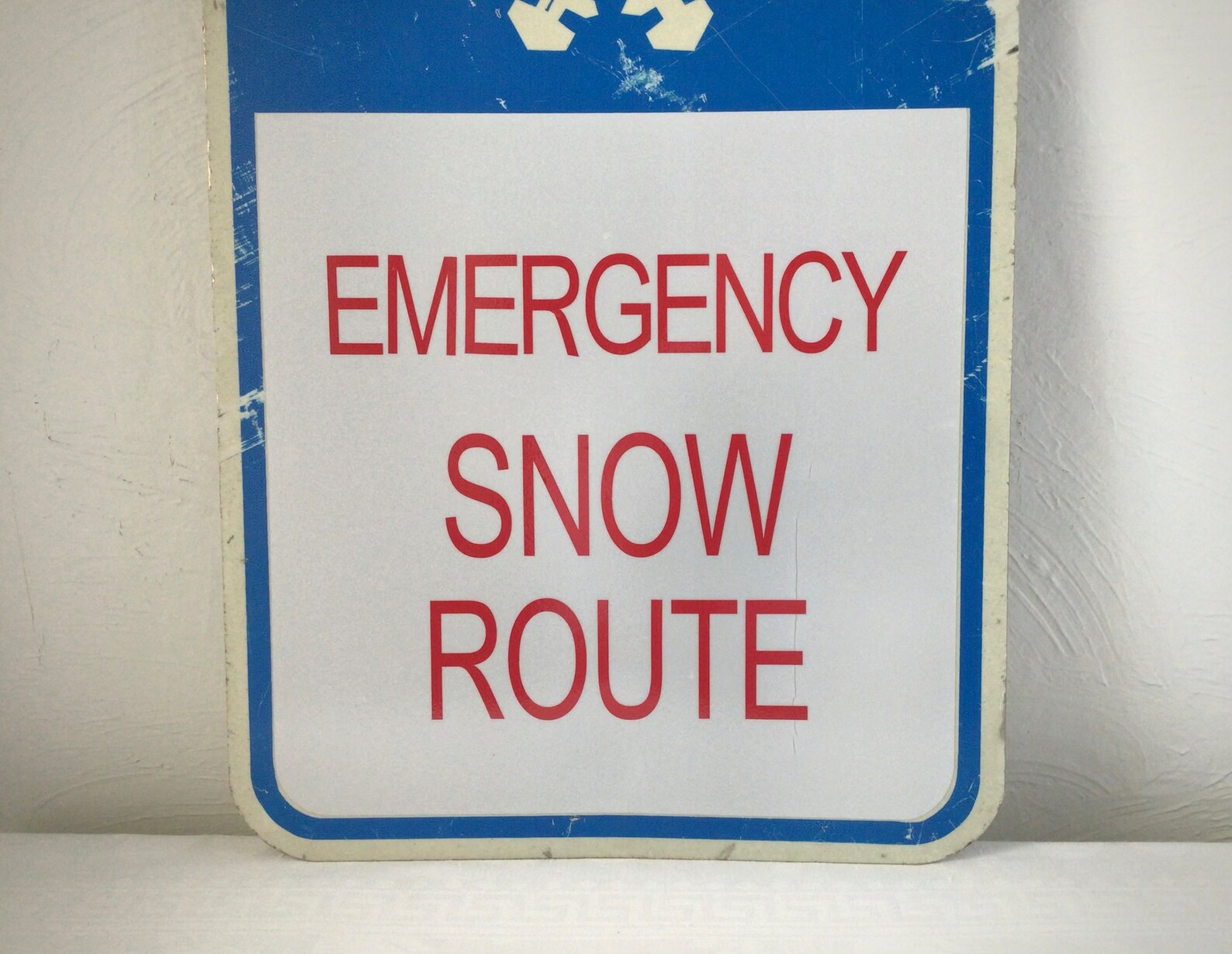 Emergency Snow Route Sign Vintage Original Metal Street Etsy