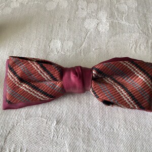 Vintage small bow ties rockabilly style clip on, formal dress image 4