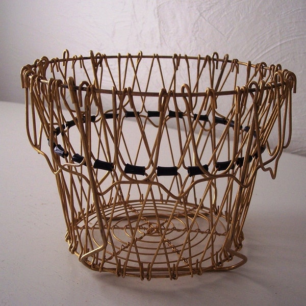 vintage wire egg basket