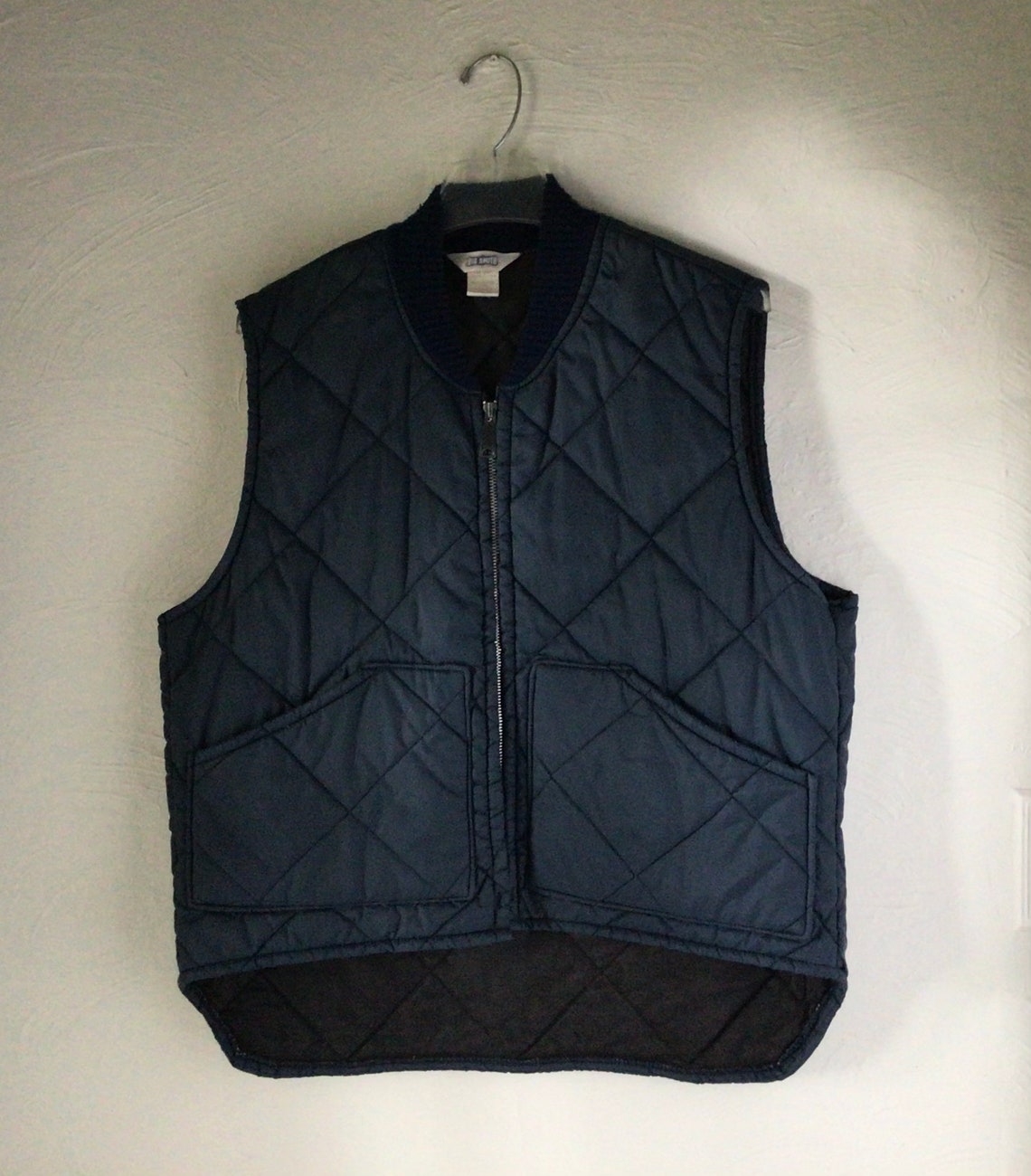 Navy quilted vest big smith mens work clothing outerwear | Etsy