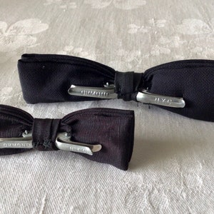 Vintage small bow ties rockabilly style clip on, formal dress image 8