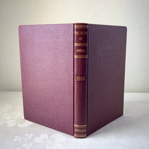 1960 book of Knowledge Annual, vintage Grolier encyclopedia, history hardcover image 10