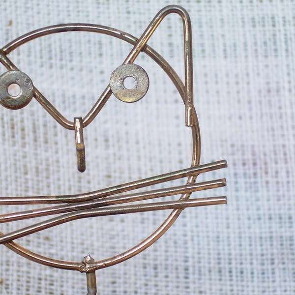 vintage kitty memo holder